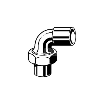 Złącze przejściowe 90' VIEGA 94096 jednoczęściowy, brąz / brąz, 15 mm, 9 mm x 15 mm x 9 mm (lw x gw), 41 mm