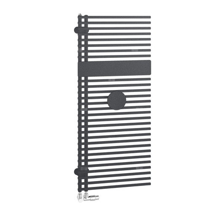 Grzejnik Kermi®Credo®Half®round 1000x450x46, srebro bł./RAL9016,lewa strona