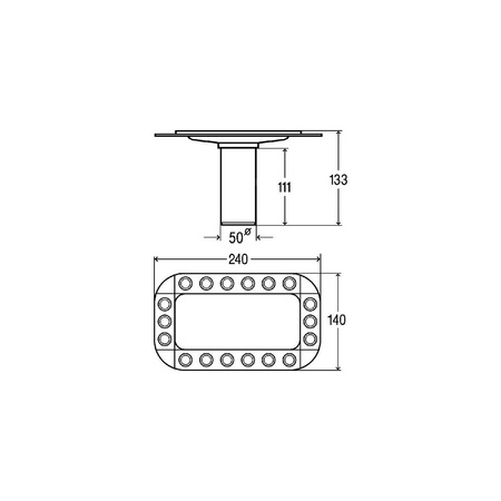 Kołnierz montażowy do odpływów prysznicowych VIEGA 498183