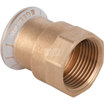 Złącze GEBERIT Mapress Kupfer FKM przejściowe, Cu, 1 1/2'' x 42 mm (GW x mufa zaprasowywana), (głębokość: 2.5 mm) z uszczelką