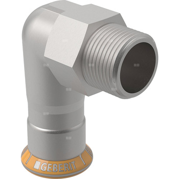 Kolano przejściowe Geberit Mapress Therm 90' z gwintem zewnętrznym d22-R3/4