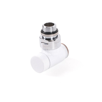 Zawór odcinający kątowy CYLINDER, GZ 1/2"-GZ 24-19, Biały, (V30210E)