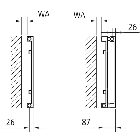Grzejnik płytowy typ 11 KERMI HVN wym. 2200 x 980 mm, kolor biały, moc 2865 W
