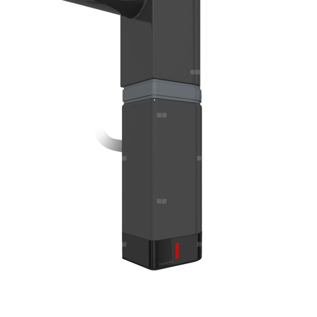 Grzałka TERMA One D30x40 Prawy, 400W Tuba, RAL 9017, kabel spiralny z wtyczką [czarny, 2,5m, logo Terma, instr. TERMA]