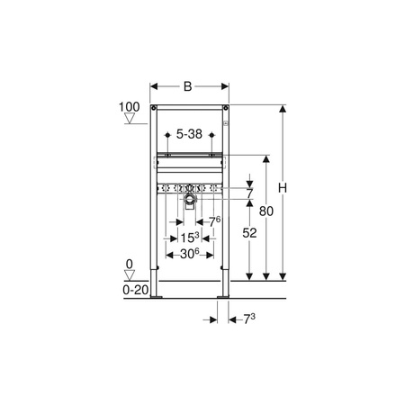 Trawers Geberit Duofix do baterii umywalkowej ściennej