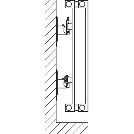 Grzejnik płytowy typ 20 KERMI HVN wym. 2200 x 1680 mm, kolor biały, moc 5615 W