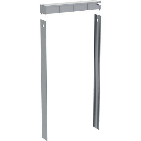 Zestaw pokrywy spłuczki z okładziną boczną, do modułu sanitarnego Geberit Monolith do wiszącej miski WC, 101 cm, indywidualnie wybrany przez klienta: Aluminium szczotkowane