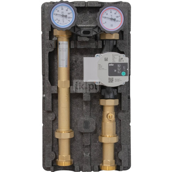 Grupa pompowa AFRISO PrimoTherm 180-1 DN 25 WP GZ x GW 1 1/2'' x 1'', z izolacją, z pompą obiegową Wilo Para SC 25/6