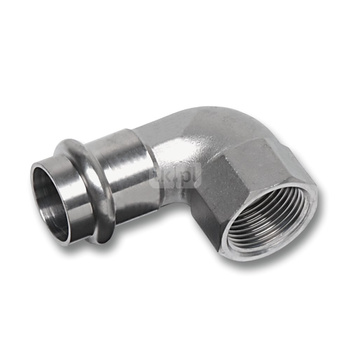 Kolano 90' SANHA NiroSan Press, stal nierdzewna, 22 mm x 3/4'' (zw x GW)