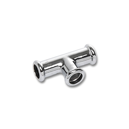 Trójnik SANHA Press miedź (chromowanie) 18 mm x 12 mm x 18 mm (zw x zw x zw)