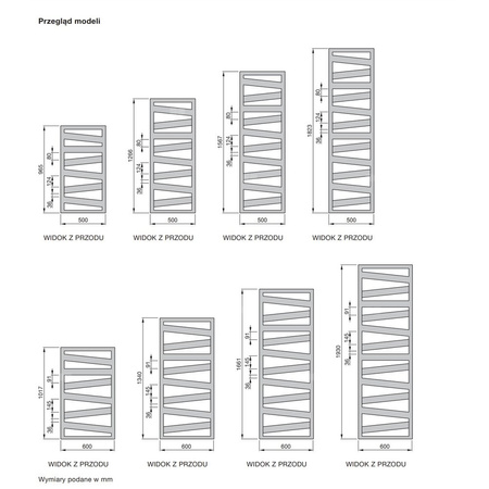 Grzejnik drabinkowy ZEHNDER Kazeane, wym. 1930 x 600 mm, kolor chrom, moc 390W