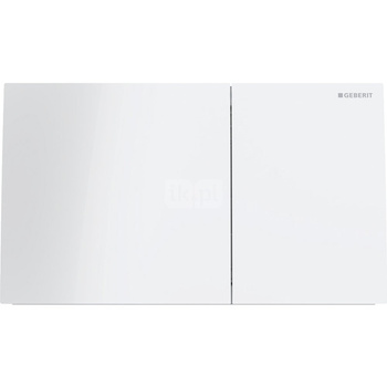 Przycisk uruchamiający Geberit Sigma70, przedni, szkło białe, prostokątny