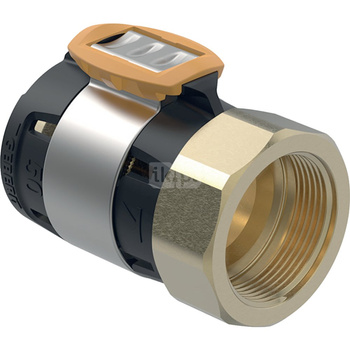 Złączka przejściowa  GEBERIT FlowFit, brąz krzemowy bezołowiowy, 2 1/2'' x 63 mm (GW x łącznik zaprasowywany)