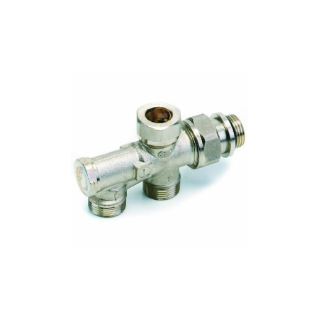 Przyłącze grzejnika dwururowe COMAP 915E mosiądz 1/2'' x M22 zamykane
