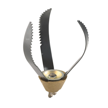 Końcówka nożowa z 3 ostrzami 6" (150 mm), model T-436 do sprężyny do czyszczenia odpływów