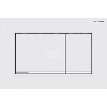 Przycisk uruchamiający Geberit Sigma20, przedni, biały mat, easy-to-clean, prostokątny