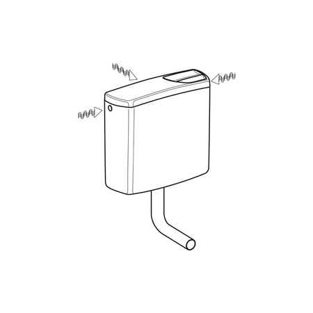 Pokrywa spłuczki Geberit do spłuczki natynkowej AP140, spłukiwanie dwudzielne: Biały-alpin