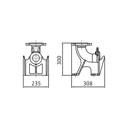 Stopa sprzęgająca żeliwo dł.370mm szer.250mm WILO