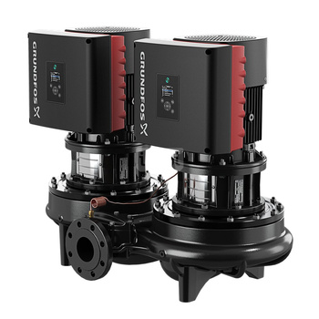 Pompa obiegowa GRUNDFOS TPED 125-160/4 typu in-line z silnikiem znormalizowanym 50/60 Hz, moc silnika 7.5kW 13.6 A PN 16 1455 obr/min
