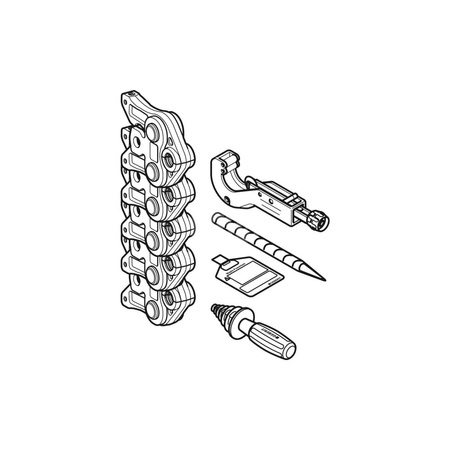 Walizka do szczęk zaciskowych GEBERIT Mapress tworzywo sztuczne, kolor niebieski