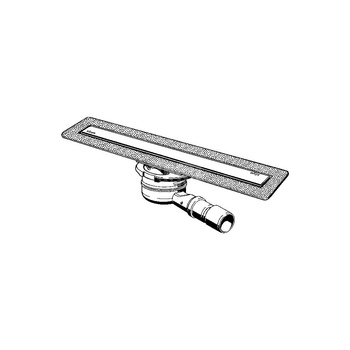 Odpływ prysznicowy prostokątny VIEGA 498275, 750 x 150 x 121 mm, z kratką, dł: 670 mm, szer: 50 mm, z syfonem