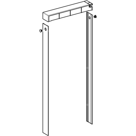 Zestaw pokrywy spłuczki z okładziną boczną, do modułu sanitarnego Geberit Monolith do wiszącej miski WC, 114 cm, indywidualnie wybrany przez klienta: Aluminium szczotkowane