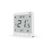 Przewodowy zasilany 230V regulator pokojowy dwustanowy (panel przedni ze szkła) biały, model ST-297z v3
