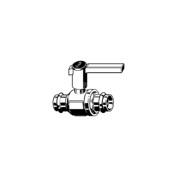 Zawór kulowy z SC 22 brąz / błyszczący