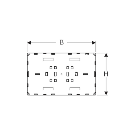 Płytka nośna Geberit do płyty przykrywającej Sigma, zlicowana z powierzchnią ściany