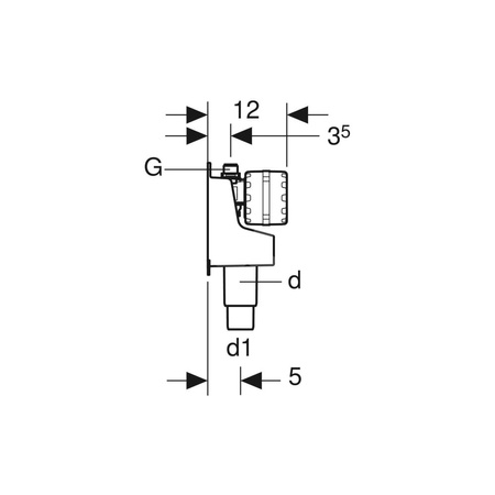 Spłukiwanie higieniczne Geberit Rapid, bez syfonu