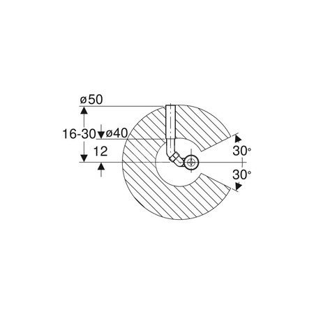 Króciec przelewowy Geberit z tworzywa sztucznego: Chrom błyszczący