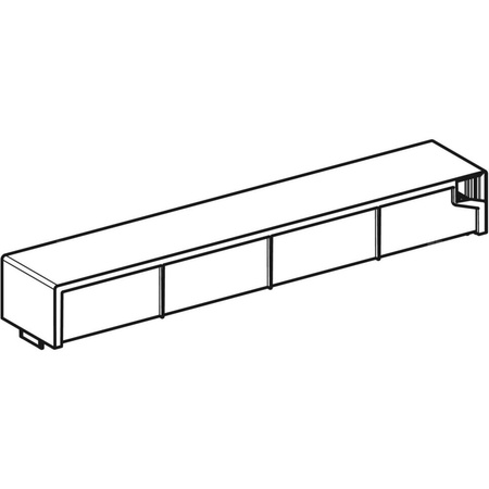 Pokrywa do modułu sanitarnego Geberit Monolith do bidetu: Czarny chrom / Aluminium szczotkowane