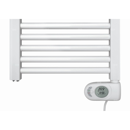 Grzejnik Zehnder Zeno ZND-150-060-05 - 600 mm, Kolor Biały (RAL 9016), Typ złącza Code S027, Zintegrowane konsole naścienne Konsole scienne towel radiator, Ilość zest naściennych 4