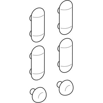 Zestaw odbojników Geberit Renova do pokrywy deski sedesowej (6 szt.)