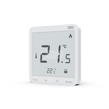 Bezprzewodowy regulator pokojowy zasilany 230V dopuszkowy biały, model R-8pz PLUS
