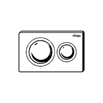 Przycisk uruchamiający do WC Prevista Visign for Style 20 nr wzoru 8610.1 płytka maskująca: tworzywo szt. biały alpejski klawisz: tworzywo szt. biały alpejski