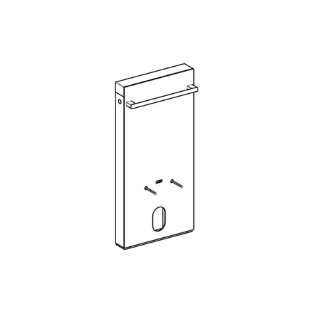 Pokrywa do modułu sanitarnego Geberit Monolith do bidetu: Czarny chrom / Aluminium szczotkowane