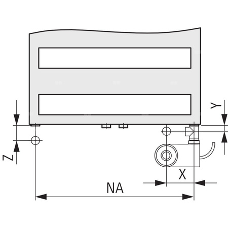 Grzejnik drabinkowy KERMI Casteo BH, wym. 1806 x 500 mm, kolor srebrny, moc 750W