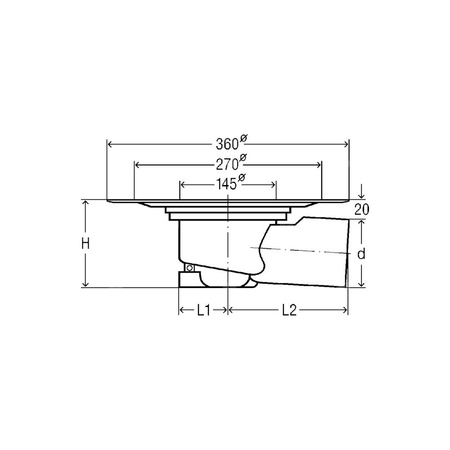 Advantix-korpus odpływu podłogowego nie występuje: nasadka, nr wzoru 4955.25 DN: 70 d: 75 L1: 68 L2: 130 H: 120 wydajność odpływu przy wysokości spiętrzenia 10 mm: 0.6 wydajność odpływu przy wysokości spiętrzenia 20 mm: 1.1 odpływ poziomy