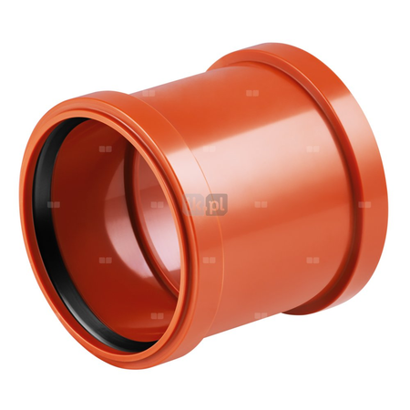 Złączka dwukielichowa MAGNAPLAST KG ERMM, PVC-U (pomarańczowy), DN 250 (ww x ww), do kanalizacji
