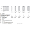 Grzejnik Zehnder Charleston 3060 - 21 elem., kolor code0328 Technoline Matt, złącze Code V002, zawór M30x1.5, ustwienie wstępne VE9, konsole ścienne SMB, 2 zestawy naścienne