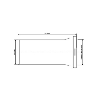 Przyłącze kanalizacyjne, długie L-260mm,wejście 90-110mm,wyjście 110mm,proste