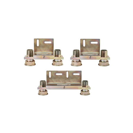 Monozłącza pod gazomierz  G4/G6 130mm GZ 1" x króciec do wspawania 1", blokowe 