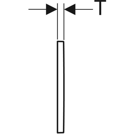 Przycisk uruchamiający Geberit Omega20, przedni/górny, chrom mat, easy-to-clean, prostokątny