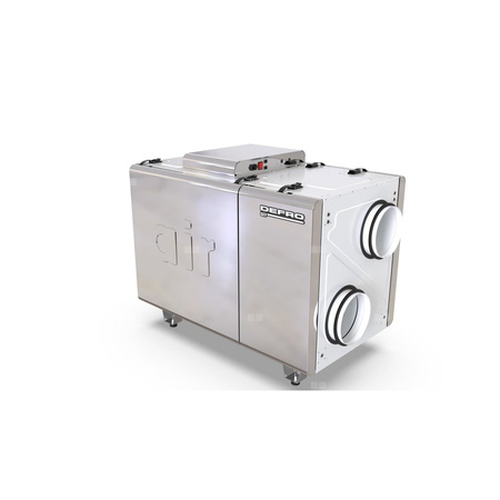 Centrala wentylacyjna DRX PLUS 300 H o wydajności 300m3/h z kompletem mocowań ściennych, wyświetlacz dotykowy 5" z wymiennikiem entalpicznym