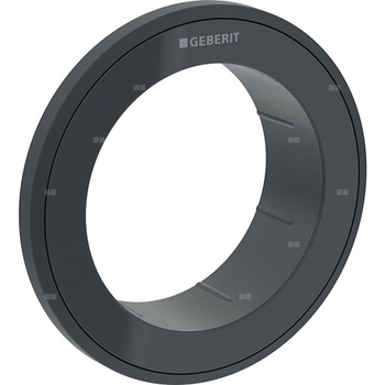 Rozetka Geberit do zdalnego uruchamiania spłukiwania typ 10, okrągły, przycisk meblowy: Rozetka: czarna, Pierścień ozdobny: czarny mat