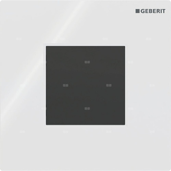 Elektroniczny zawór spłukujący Geberit do pisuaru, zasilanie 230V, Typ 01, biały, prostokątny