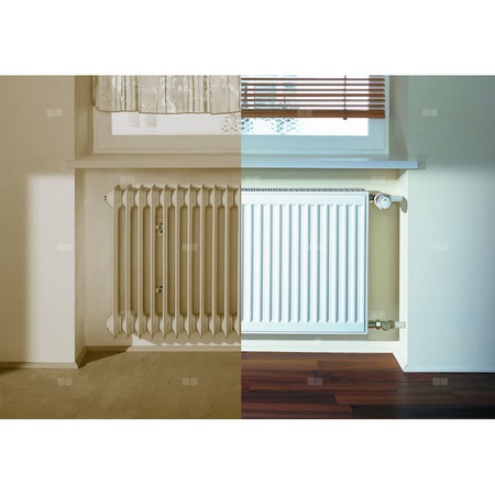 Grzejnik płytowy typ 12 KERMI X2 Profil-K, z osłonami wym. 554 x 1000 mm, kolor biały, moc 1153 W