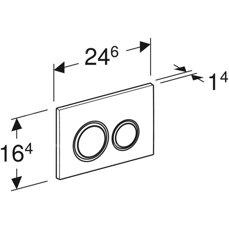 Przycisk uruchamiający Geberit Sigma50, przedni, amerykański orzech włoski, okrągły