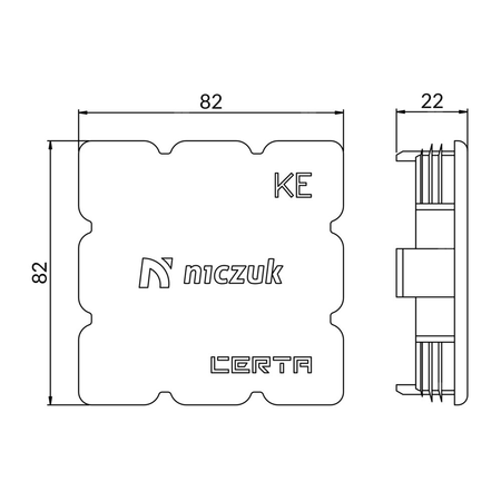 Zaślepka ZP profilu KE CZPKE